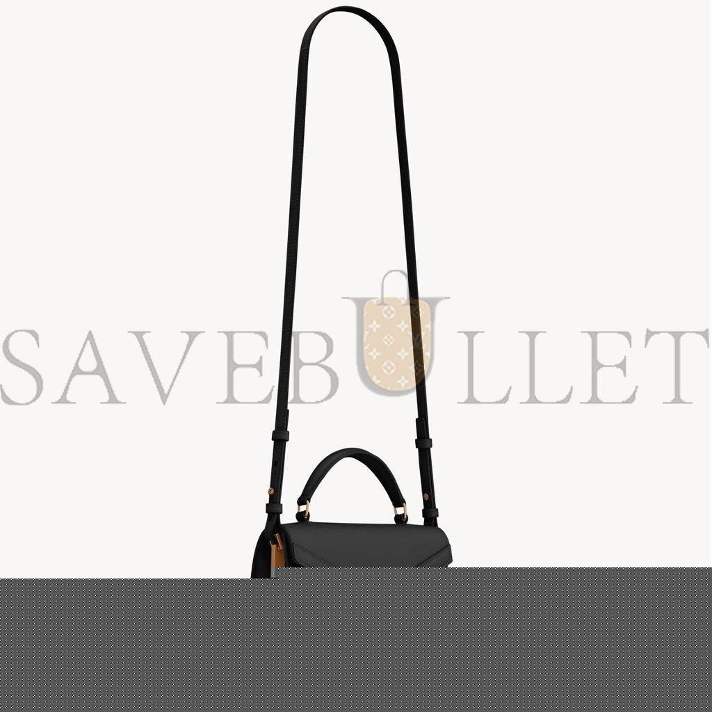 YSL CASSANDRA MINI TOP HANDLE BAG IN GRAIN DE POUDRE EMBOSSED LEATHER 623930BOW0W1000 (20*16*7.5cm)